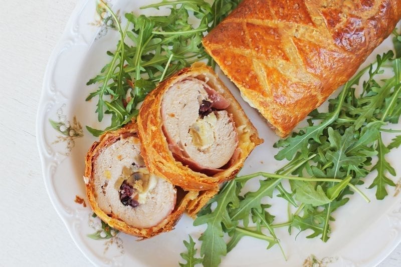 Γαλοπούλα Wellington με Κάστανα και Κράνμπερι