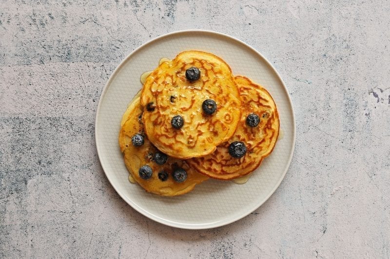 Ελαφριά Pancakes με Blueberries