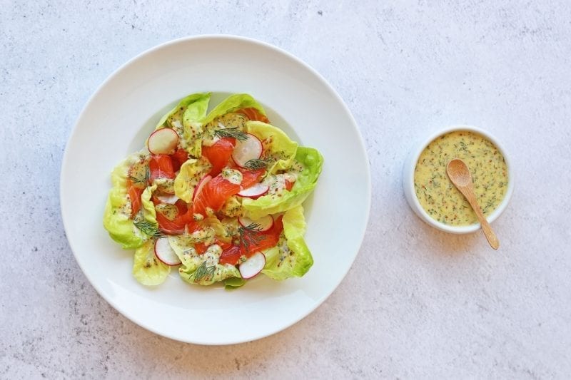 Σαλάτα με Σολομό Gravlax