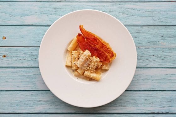 Ριγκατόνι με Γκοργκοντζόλα και Προσούτο